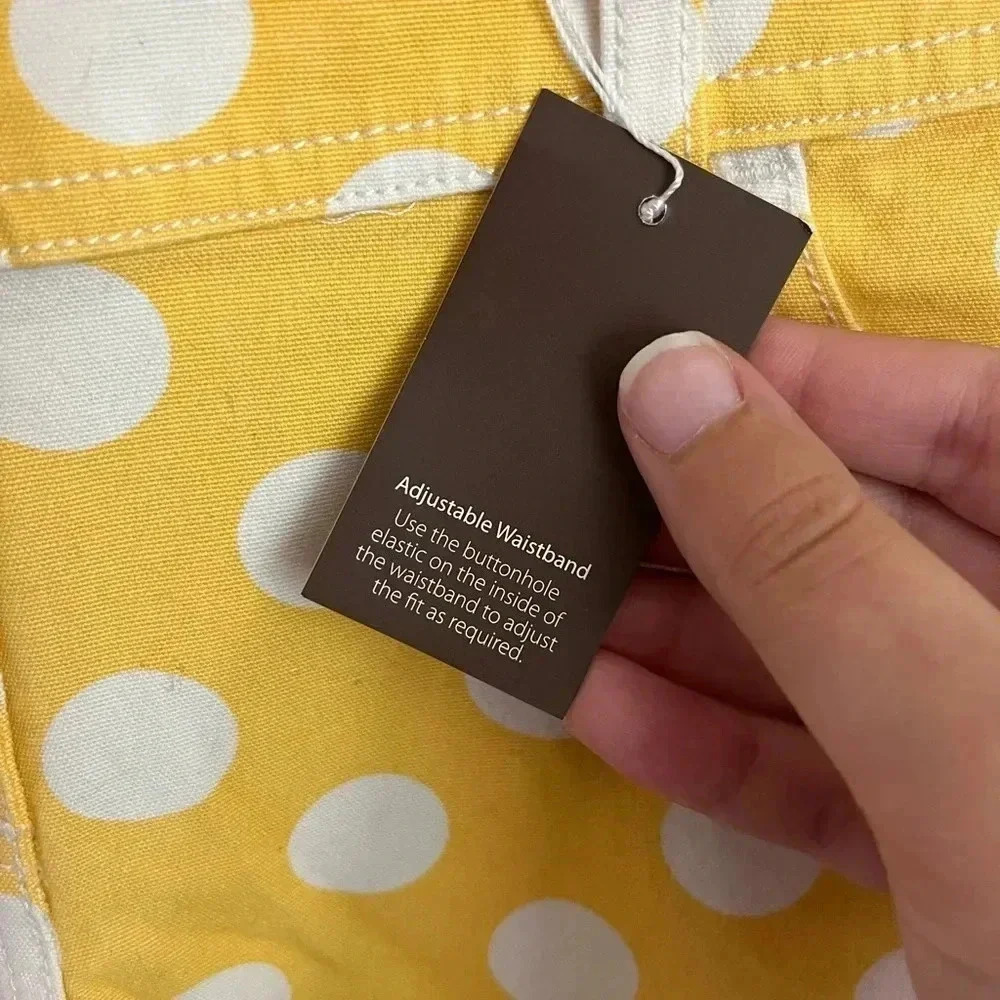 Mini Boden Girls Shorts Yellow Polka Dot 9-10 Years NWT - Picture 4 of 4